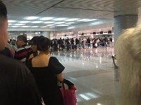 Arrival at Saigon immigration. Must have been tea break for staff as the lines were amazing