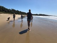 16th - Kirsten takes the girls and friend for a walk along the beach