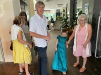 5th - That bridesmaid kept the dress and much to Jan's delight great niece Genevieve wears it in 2025 on the 60th wedding anniversary lunch
