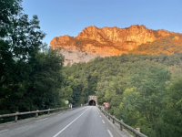 Stephen pedaled though the sunrise in the gorge