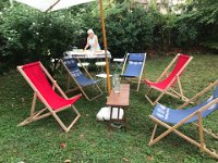 With short notice, and after a light bit of afternoon rain, a celebration and a farewell "garden party" was in order.