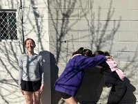 Meanwhile in Adelaide, Olivia and pals created a body installation to note that it was 10 weeks to the Melbourne marathon