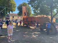 A hay bailer circa 1930