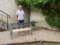 Stephen also had home tasks- this bench had lasted over 10 years in the open but the timber needed replacing.