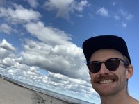 Meanwhile on Grange beach, Olivia and Cam enoyed the fresh sea air