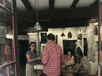 Stephen discussed broken pottery with ceramics guru Marie-Do.