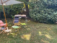 A quick rest before apero with neighbour Hans