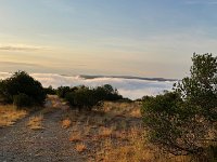 14th- a pedal up the Caussade Road and then the Montricoux Road and down to Cazals and home. A misty morning in the valley