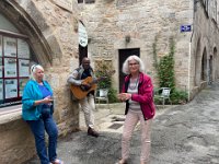 The last evening was spent at a vernissage for a local artist (to right) . Her musician husband offered the background music