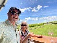 7th - Enthusiastic token geriatrics, Paulie & Stephen, headed to the "Home of Plenty" vineyard inland from Goolwa in the afternoon where the run group gathered after the run,  Olivia soldiered on for her birthday lunch