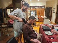 Nick received treatment using his Christmas gift from one of the Radford-Smith lads.