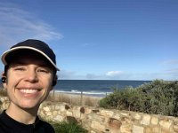 Olivia did a beach run