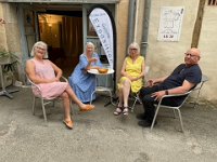 Paulie chats to Storm, Alice and Michael.