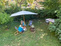 A chill in the garden with Storm.