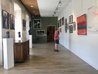 Contemporary art badge being earned at Saint Antonin's town hall (mairie)