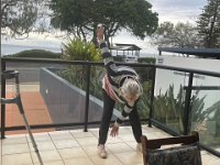 Paulie stretched as her torn ligament healed