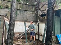 Followed by demolition time. Removing a shed so the existing metal could move there