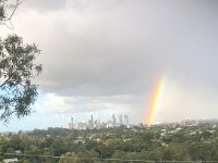 6th - Paulie spots a rainbow on her walk up the hill.