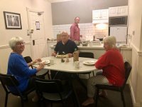 7th - Paulie's birthday! Michael stayed too. He had been in a city hotel, but joined the crew in the 3 bedrrom apartment. Breakfast was served before the crew headed to the Hills. Michael headed to his sister as it was also her birthday. Although in palliative care, she was alert enough to enioy. He returned to France on the 17th - two days after his sister died.