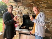 David gives his BBQ tips for Weber coal trained Chef Stephen