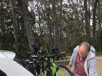 14th - the guys drove to Oakbank with their bikes and cycled on the Amy Gillett bikeway to Mt Torrens where they had spent Paulie's birthday