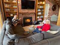 And then pre-dinner drinks. Michael made his way up from the city after spending the day with his sister Liz.