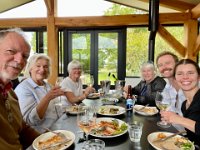 Sunday lunch at Lobethal Wines vineyard before the team decamped from the "The Barn" where they were staying.