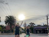 Olivia and Pal after a post run coffee in Unley