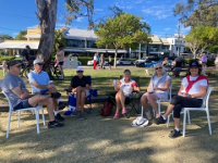 28th - The team chilled with locals for morning coffee