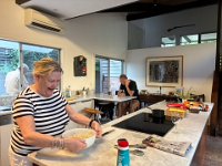 At home Louise prepared lunch