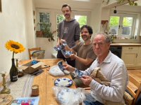 1st - Paulie and Stephen arrivied in Oxford after two months in France bearing gifts. This item was part of a set given by a dear departed friend, Kaida Sara, as a wedding gift to James' Parents in 1981. It didn't travel well.