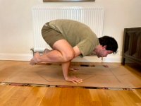 He demonstrated the Crow Position.