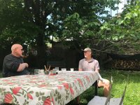 That afternoon Michael was invited to lunch in the garden.