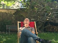 Stephen meditated on home chores in the garden