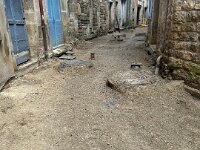 28th - The duo checked on the work progress on Rue Droite