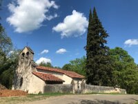 20th - Paulie headed off on a 24km cycle through the farm fields to Le Ségalar Haut past the wee church in Montrosier