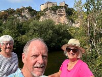17th - The trio headed  to Saint Antonin Noble Val, but stopped to show Helen some local sights on the way. Here they had a quick look up at Bruniquel