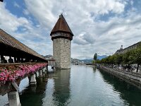 Paulie & Stephen were not the only team heading home. Keno and James stopped at Lucern's Chapel Bridge  in Switzerland