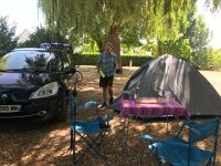 8th - the guys had one uneventful  night in Belgium and then arrived at a camp site at ‎Cormery, in France's Centre-Val de Loire