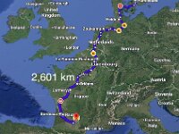 From Denmark it was time for Paulie and Stephen to head back south. They took a different route back to France HQ. About 300km more than the route up from HQ.
