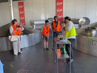 The team sampled the various natural  ingredients.