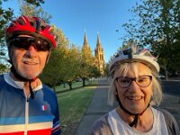 2nd - The Adelaide duo cycled into town.
