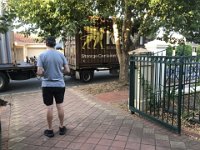 Early in the morning, the relocation team arrived