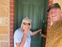 23rd - Settlement Day! The guys took possession of their new home. But they had to wait until the next day when their possessions were delivered.