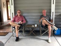 11th - resting before work recommenced. Paulie had taken the 2 hour (50c) train to Eumundi to be with Jan and Jim in Noosaville given the last visit was cut short