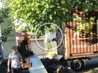24th - MOVIE - Two half size shipping containers. Stephen starts the move slowly