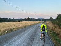 6:30 cycle- the 1,465m high  volcanic Puy-de-Dome in the distance
