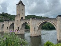 The 14th Century fortified Pont Valentré was built party due to tensions with England that later developed into the Hundred Year War.