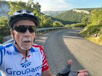 ... and that hill turned out to be one heck of an incline. The aging hero just made it.