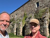 12th - the guys drove up to the hills to Vaour where the Templars commanderie  ruins remain  (established 1140)